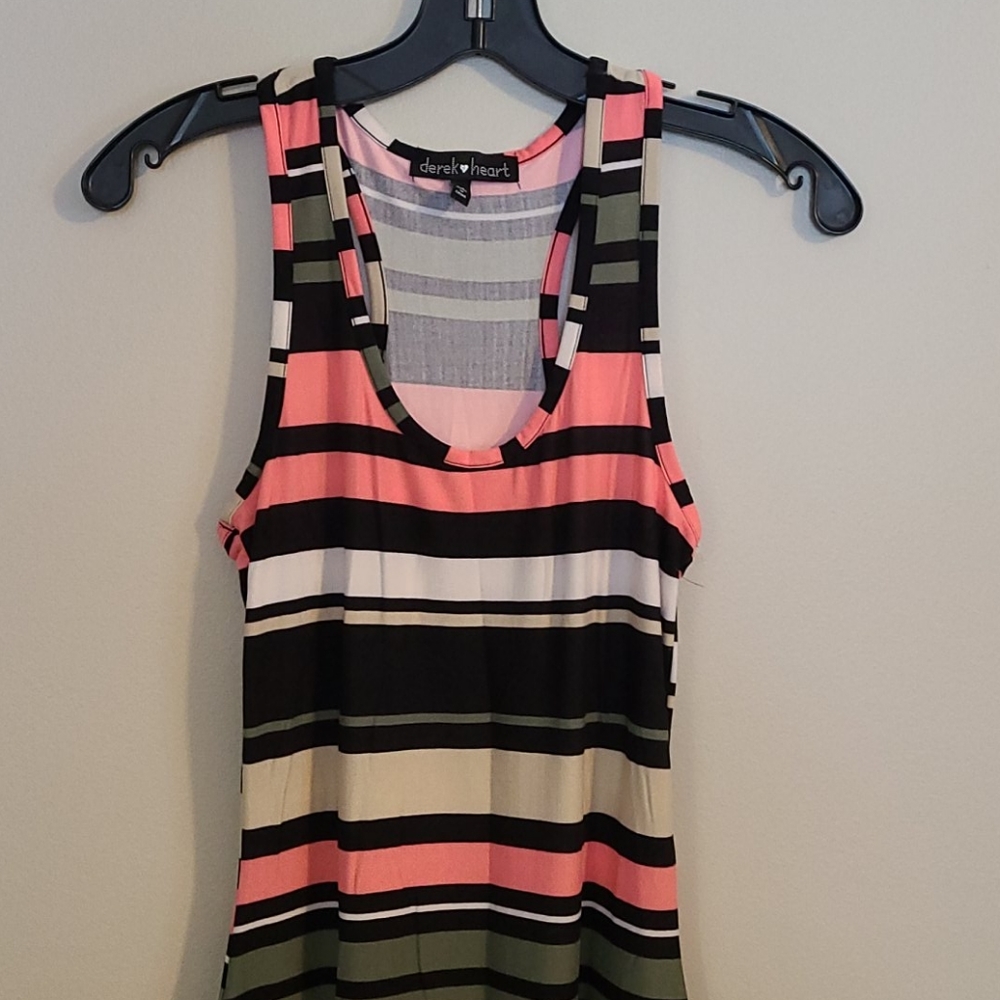 NWOT Derek Heart Striped Dress - Picture 2 of 5